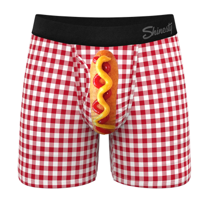 The Hot Diggity | Corn Dog Ball Hammock® Pouch Underwear With Fly