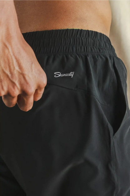 The Warm Up | Black and Neon Ball Hammock® 5 Inch Athletic Shorts