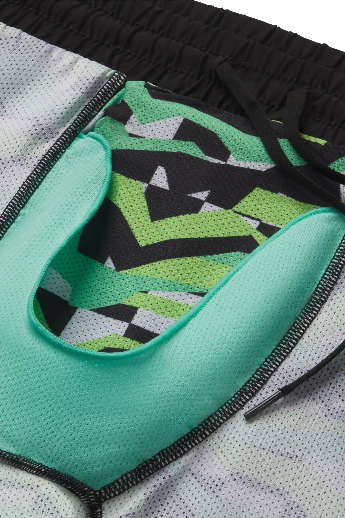 The Water Break | Black and Green Neon Ball Hammock® 7 Inch Athletic Shorts