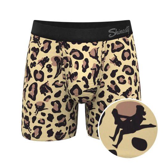 The Primal Passion | Naughty Cheetah Print Ball Hammock® Pouch Underwear With Fly