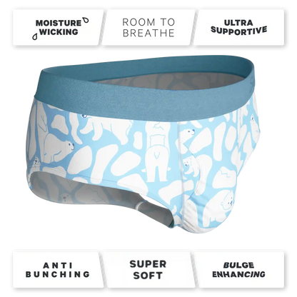 The Polar Polka | Polar Bear Scene Ball Hammock® Pouch Underwear Briefs