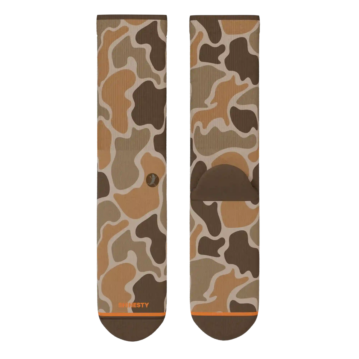 The Out Of Sight | Light Duck Camo Heel Hammock™ Crew Socks
