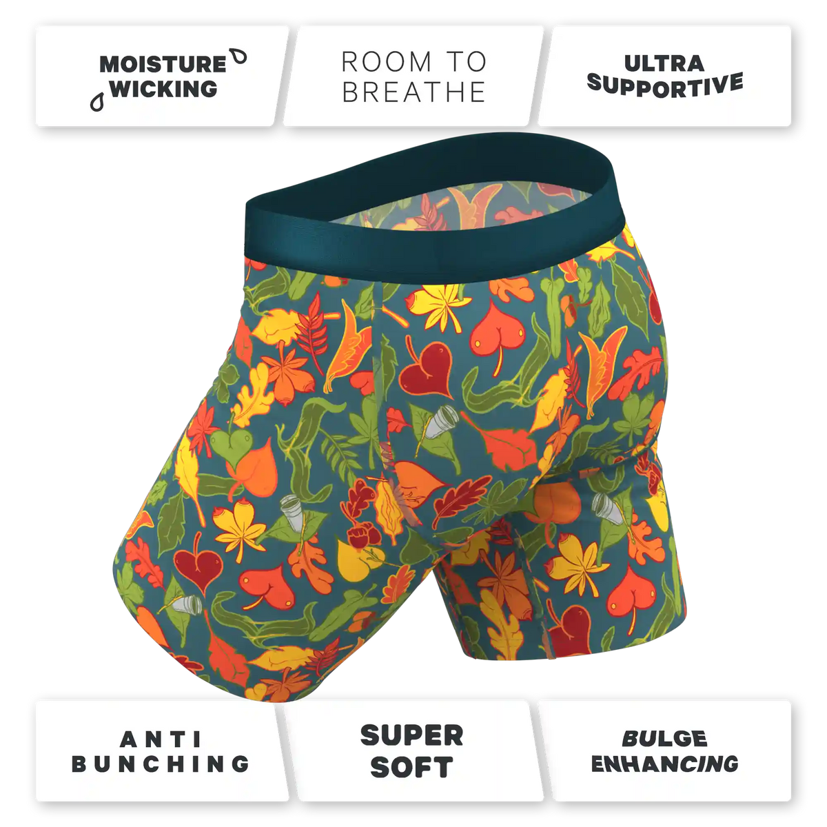 The Leaf Peeps | Naughty Leaves Ball Hammock® Boxer - Long Leg