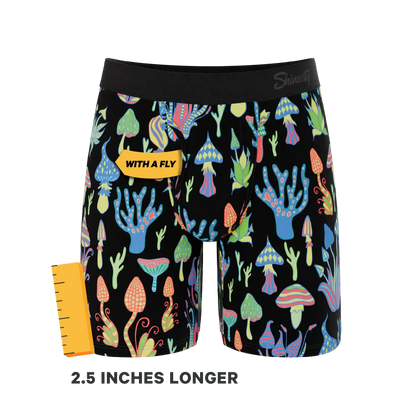 The Super Shroom | Neon Mushrooms Ball Hammock® Boxer - Long Leg