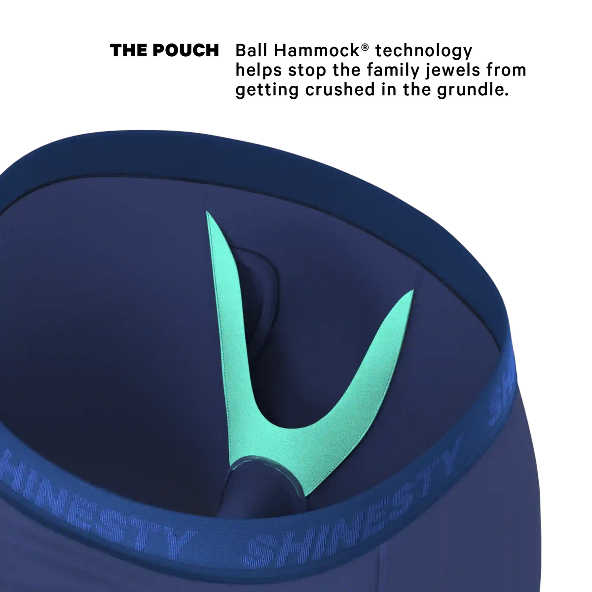 The Bloom Moon | Tonal Navy Ball Hammock® Boxer - Long Leg