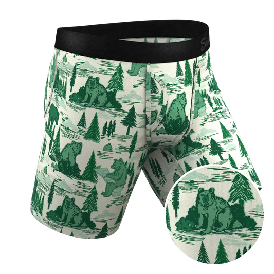 The Does A Bear | Green Toilet Bear Ball Hammock® Boxer - Long Leg