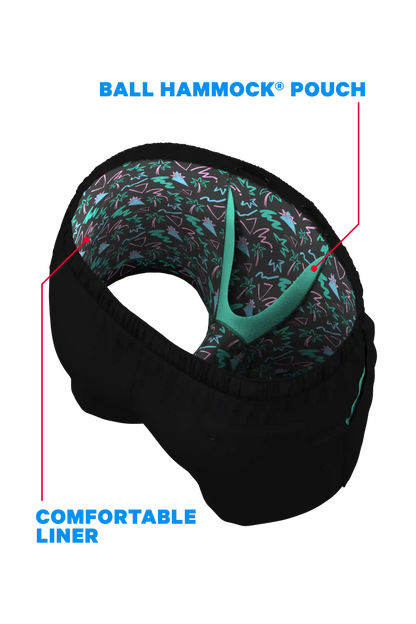 The Catamaran | Black Tropical Ball Hammock® Pouch 5" Swim Trunks