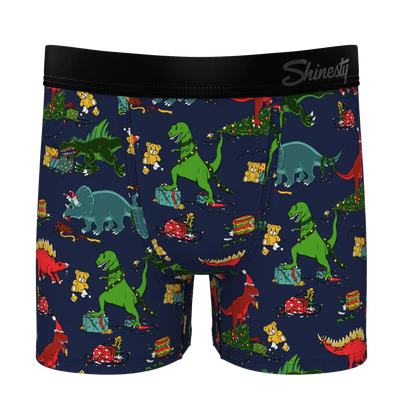 The T-Rexmas | Christmas Dinosaur Youth Boxer Briefs