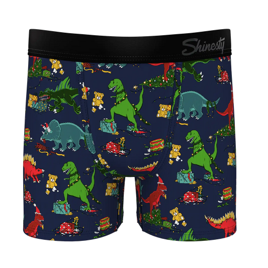 The T-Rexmas | Christmas Dinosaur Youth Boxer Briefs