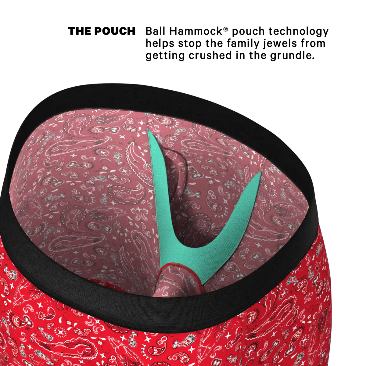 The Outlaw | Naughty Paisley Ball Hammock® Boxer - Long Leg