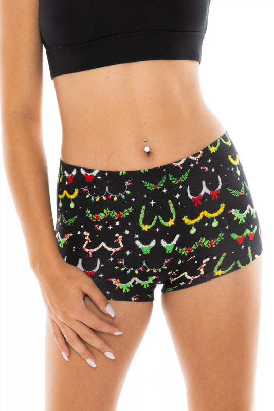 The Goodie Garland | Christmas Tinsel Busts Modal Boyshort Underwear