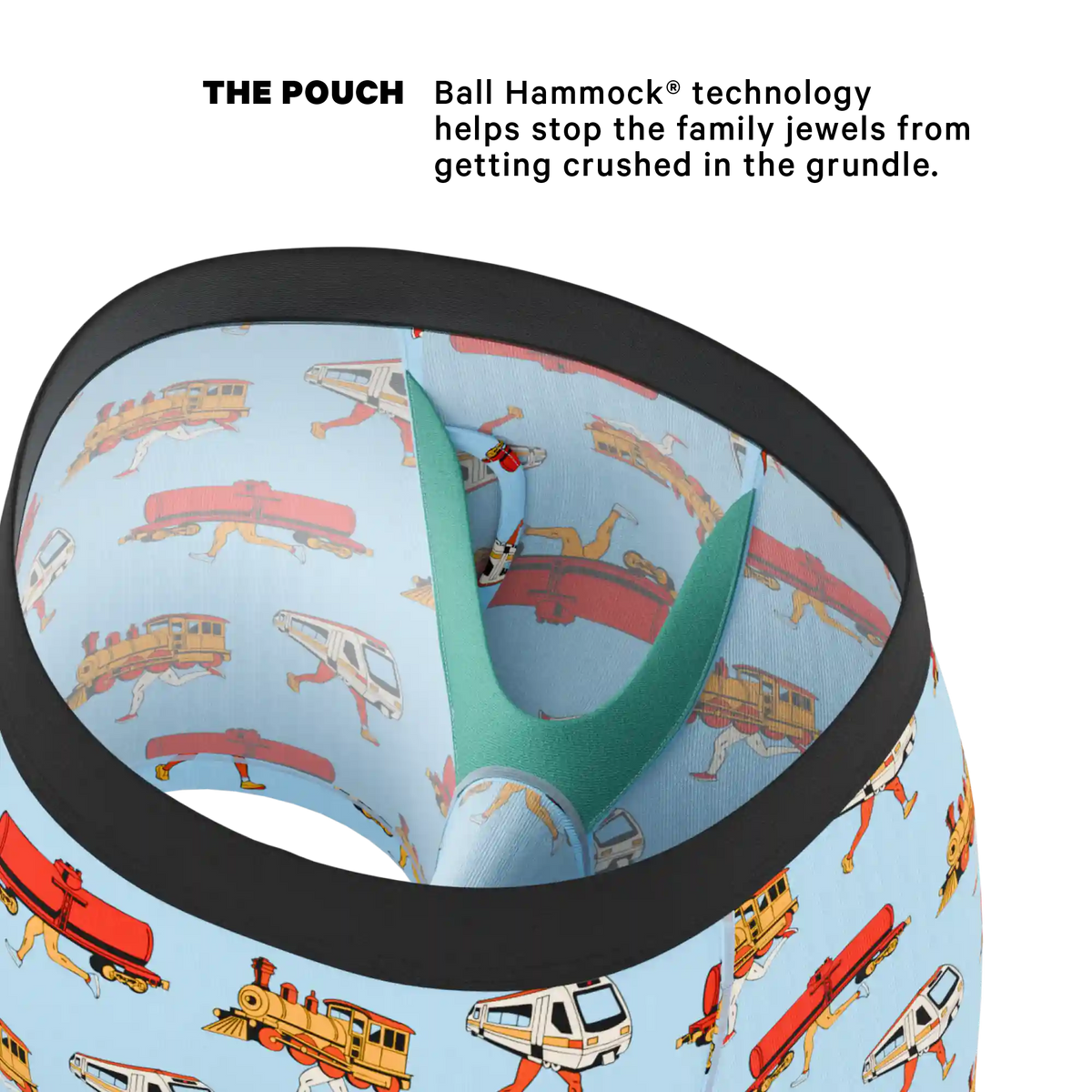 The Runaway Train | Train Ball Hammock® Pouch Underwear With Fly
