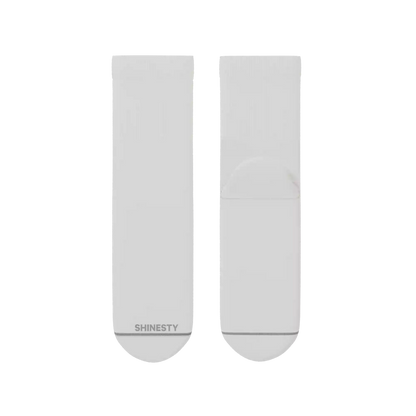 The Blizzard | Plain White Heel Hammock™ Quarter Crew Socks