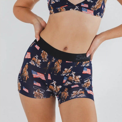The Bootstraps & Chaps | Americana Cowboy Women’s Boxers