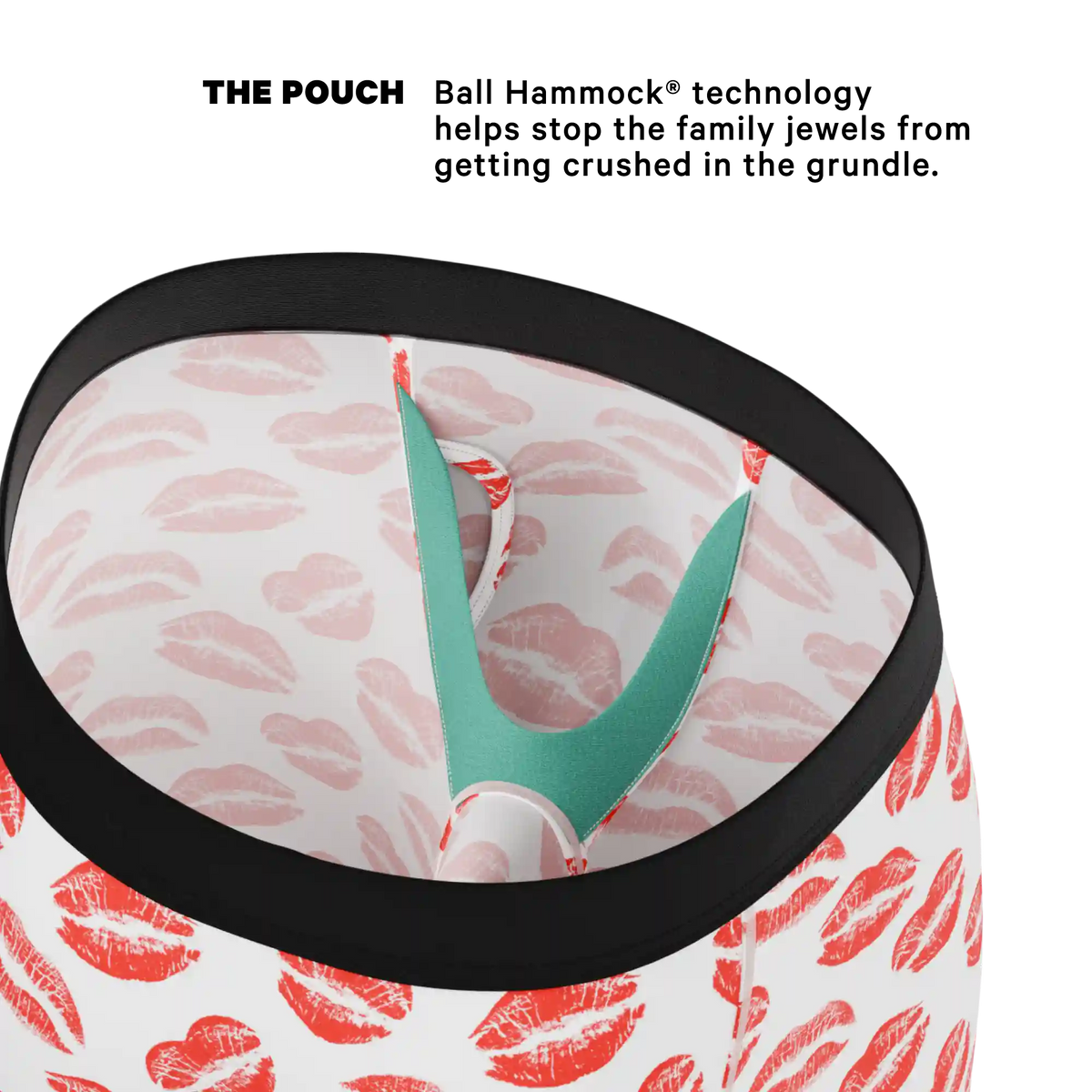 The Pucker Up | Lipstick Kiss Ball Hammock® Boxer - Long Leg