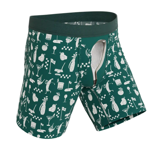 The Mulligan | Green Golf Ball Hammock® Boxer - Long Leg