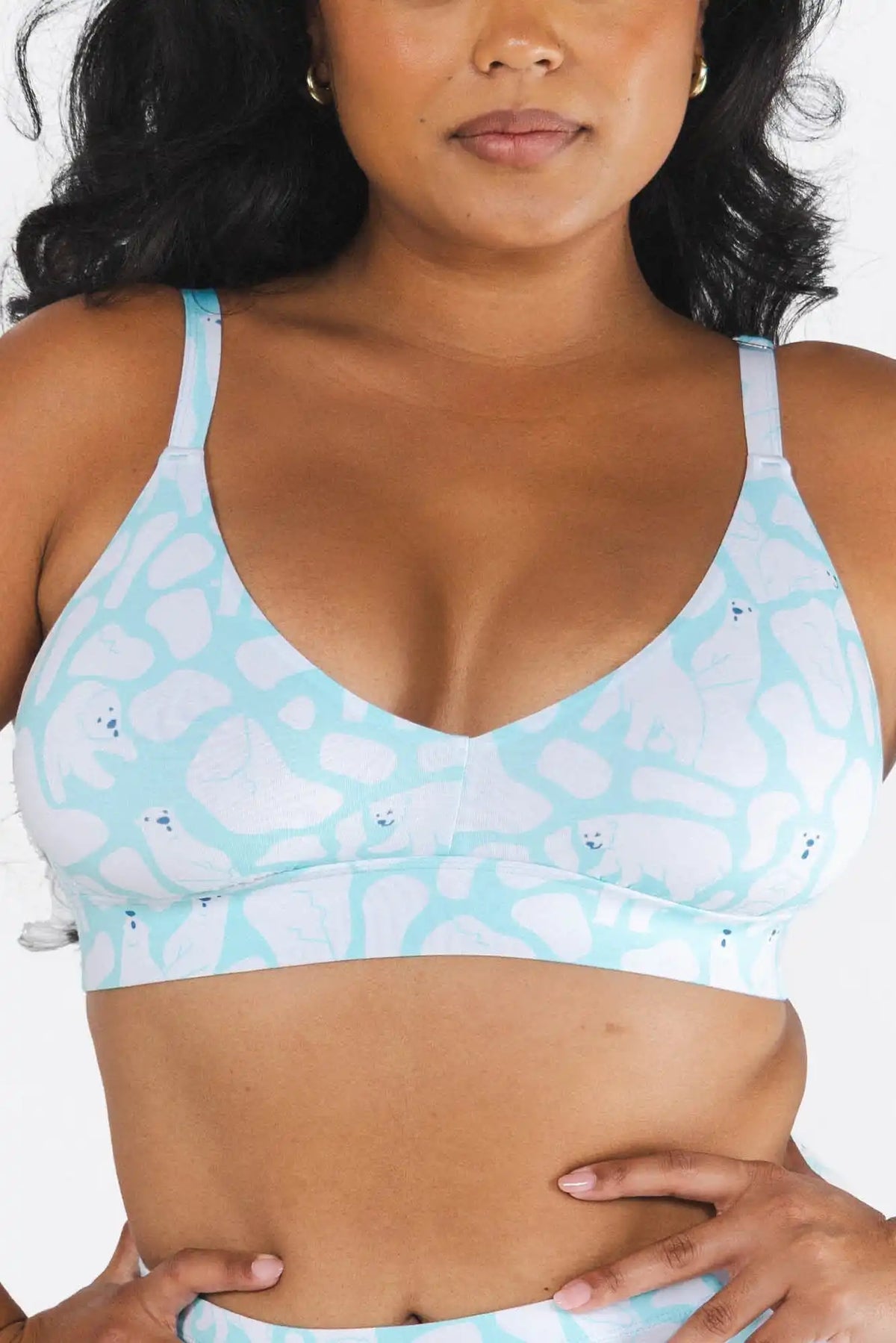 The Polar Polka | Polar Bear Scene Boob Hammock™ Plunge Bralette