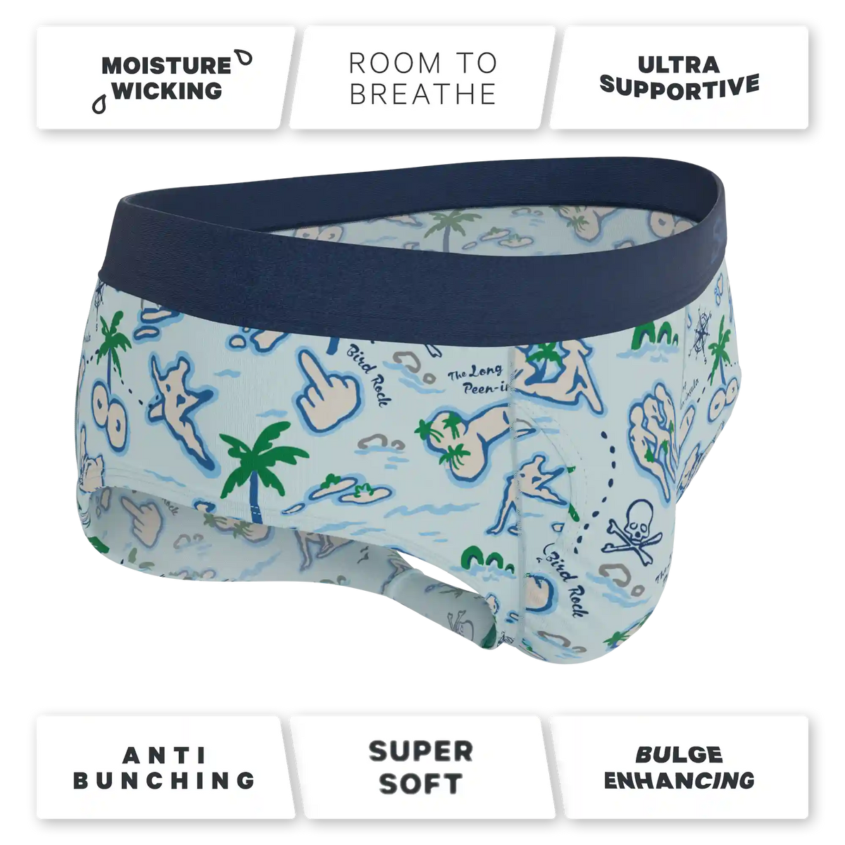 The Pirate's Booty | Naughty Map Ball Hammock® Pouch Underwear Briefs