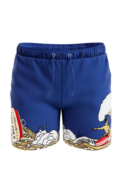 The Tidal Lager | Beer Surfer Ball Hammock® Pouch 8" Swim Trunks