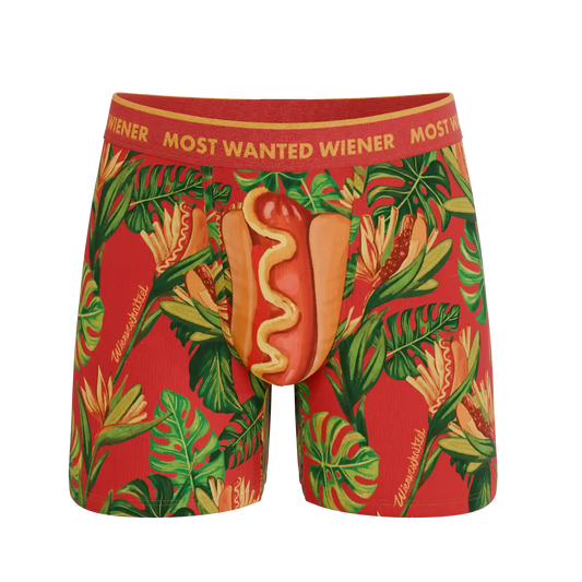 The Wiener In Paradise | Shinesty X Wienerschnitzel Tropical Ball Hammock® Pouch Underwear
