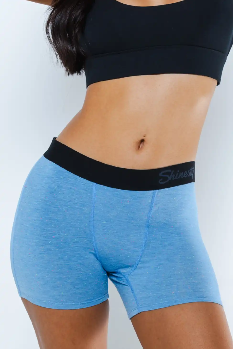 The Fleck Me | Heather Blue Flecked Women’s Boxers
