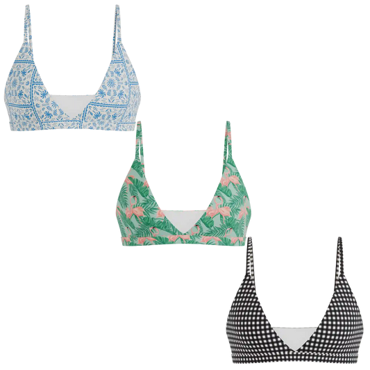 The Vacation Vices | Boob Hammock™ Triangle Bralette 3 Pack