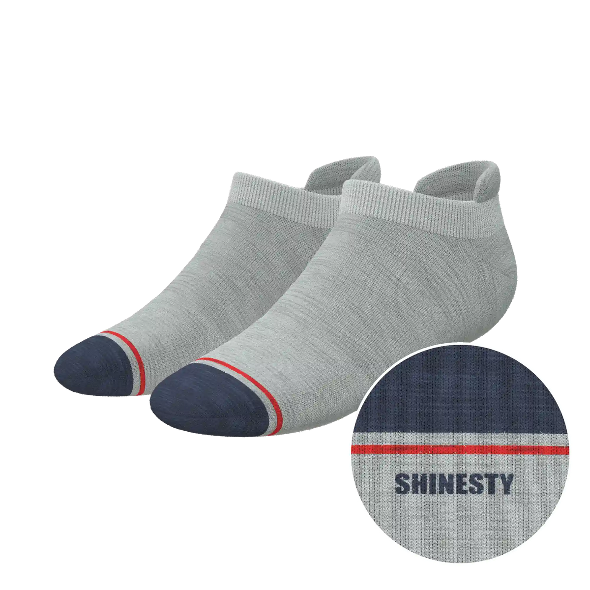 The Pebble | Grey Heel Hammock™ Ankle Socks