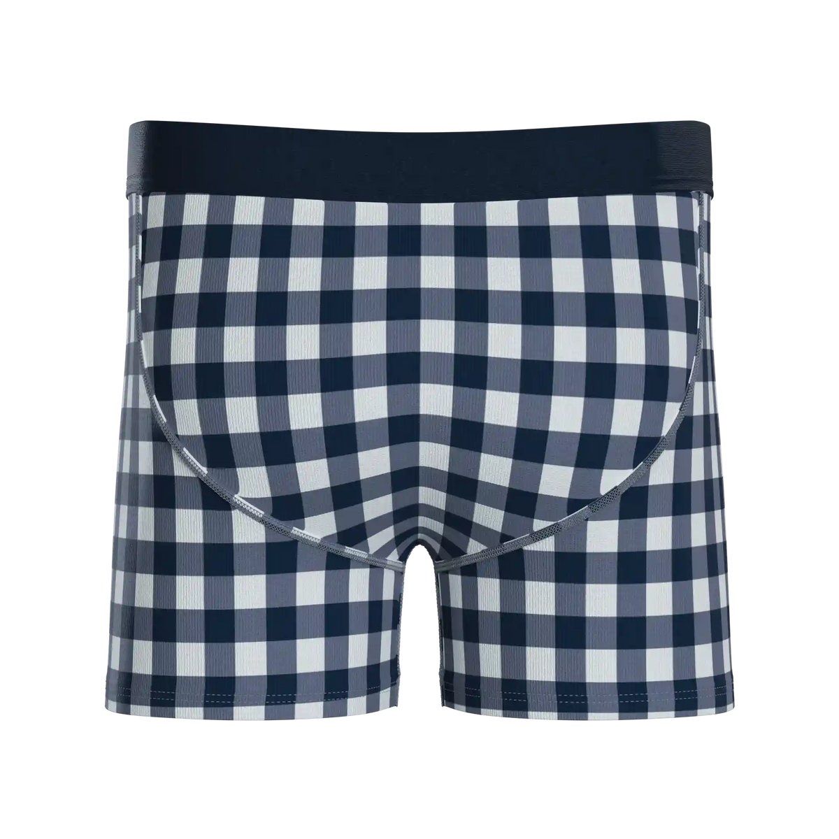 The Mad for Plaid | Navy Gingham Youth Boxer Briefs