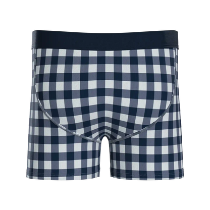 The Mad for Plaid | Navy Gingham Youth Boxer Briefs