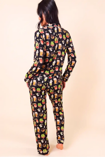 The Potions Pub | Halloween Cocktail SleepDeep™ Women’s Long Sleeve Pajama Set