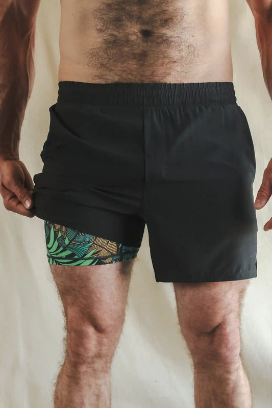The Botanist | Tropical Leaves Ball Hammock® 5 Inch Athletic Shorts