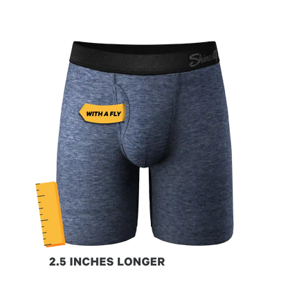 The Blueberry | Blue Heather Ball Hammock® Boxer - Long Leg