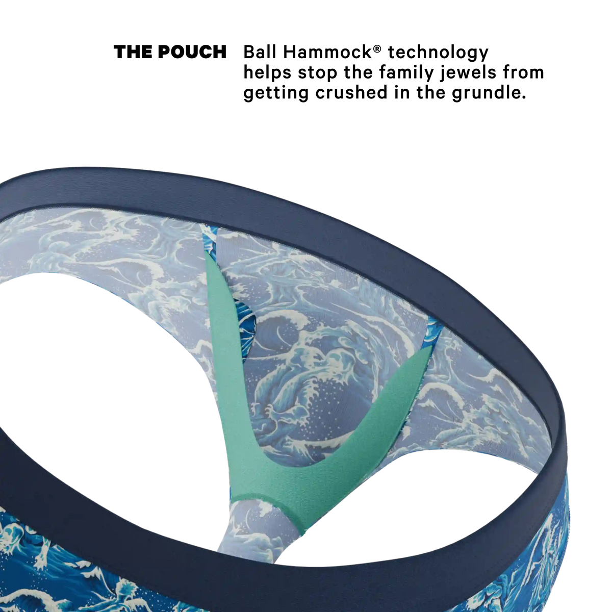 The Slippery When Wet | Naughty Wave Ball Hammock® Pouch Underwear Briefs