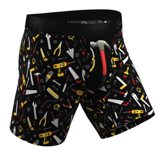 The Tool Belt | Hammer and Tools Ball Hammock® Boxer - Long Leg