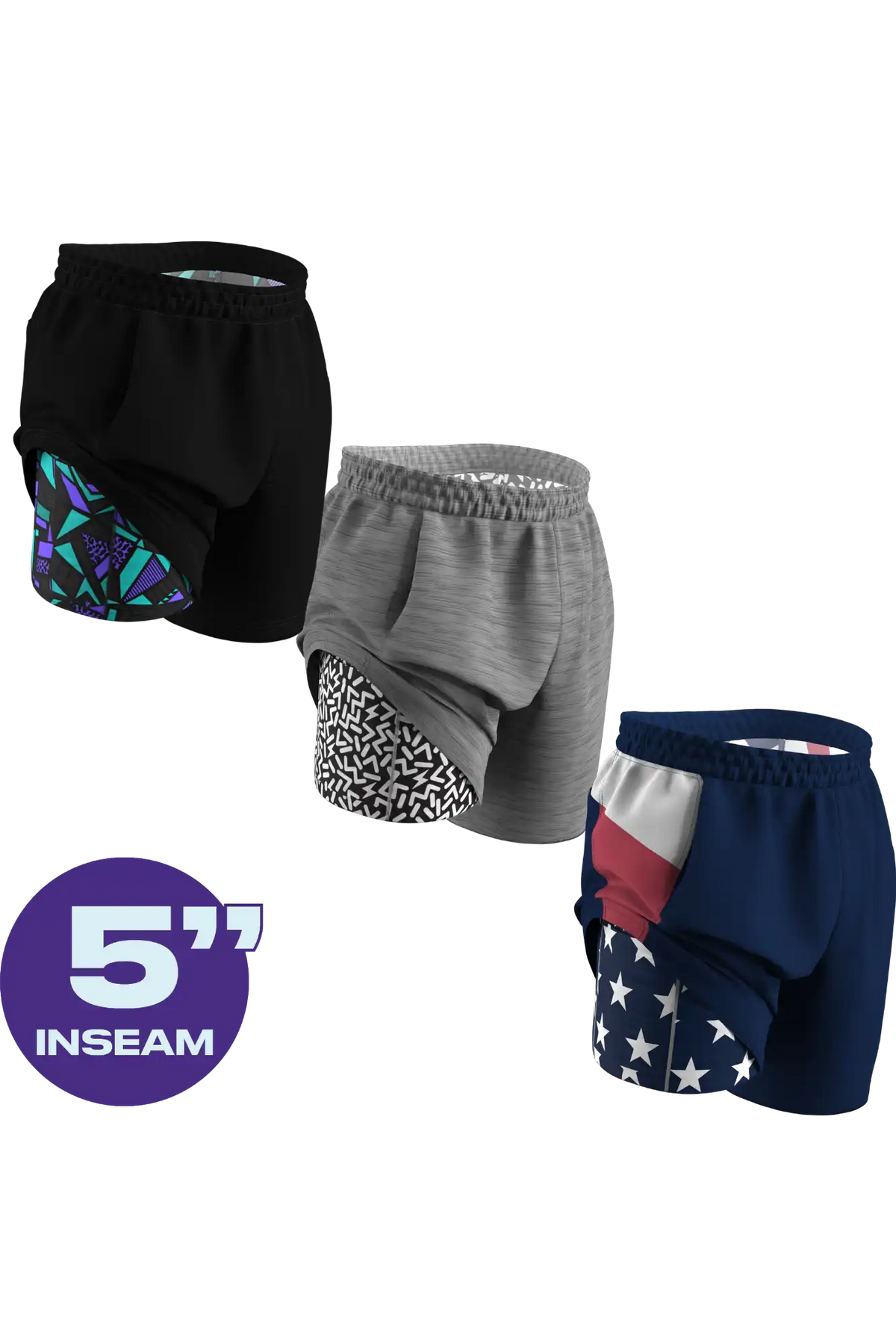 The Rotation | Ball Hammock® 5 Inch Athletic Shorts 3 Pack