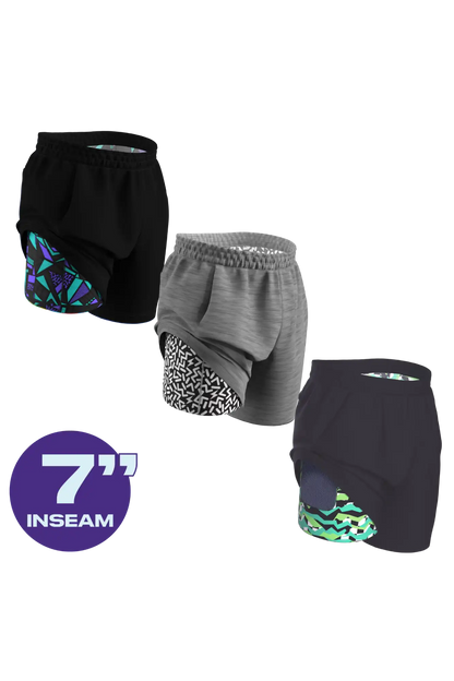 The Athlete | Ball Hammock® 7 Inch Athletic Shorts 3 Pack