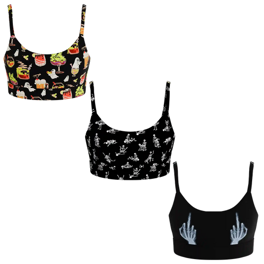 The Haunted Trio | Boob Hammock™ Scoop Bralette 3 Pack