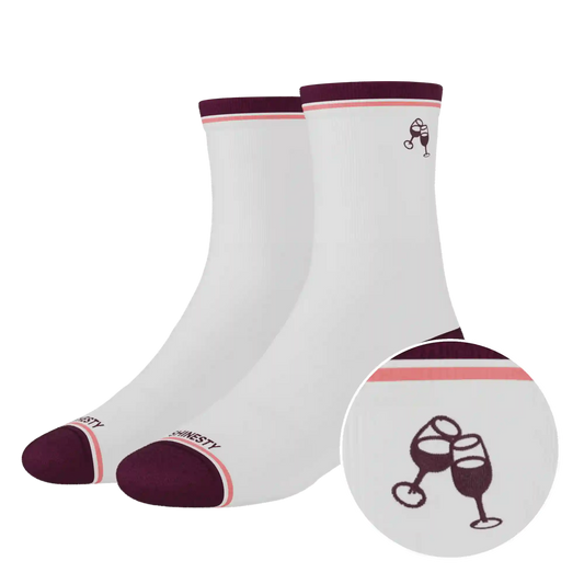 The Grape Juice | Red Wine Heel Hammock™ Quarter Crew Socks