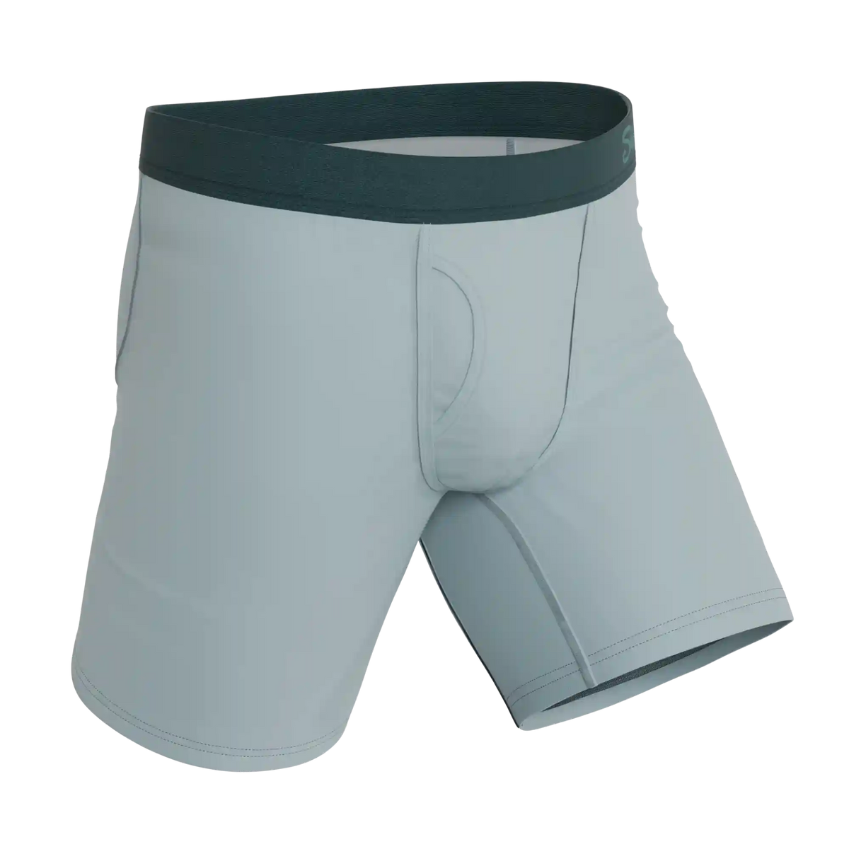 The Dry Ice | Muted Steel Blue Ball Hammock® Boxer - Long Leg