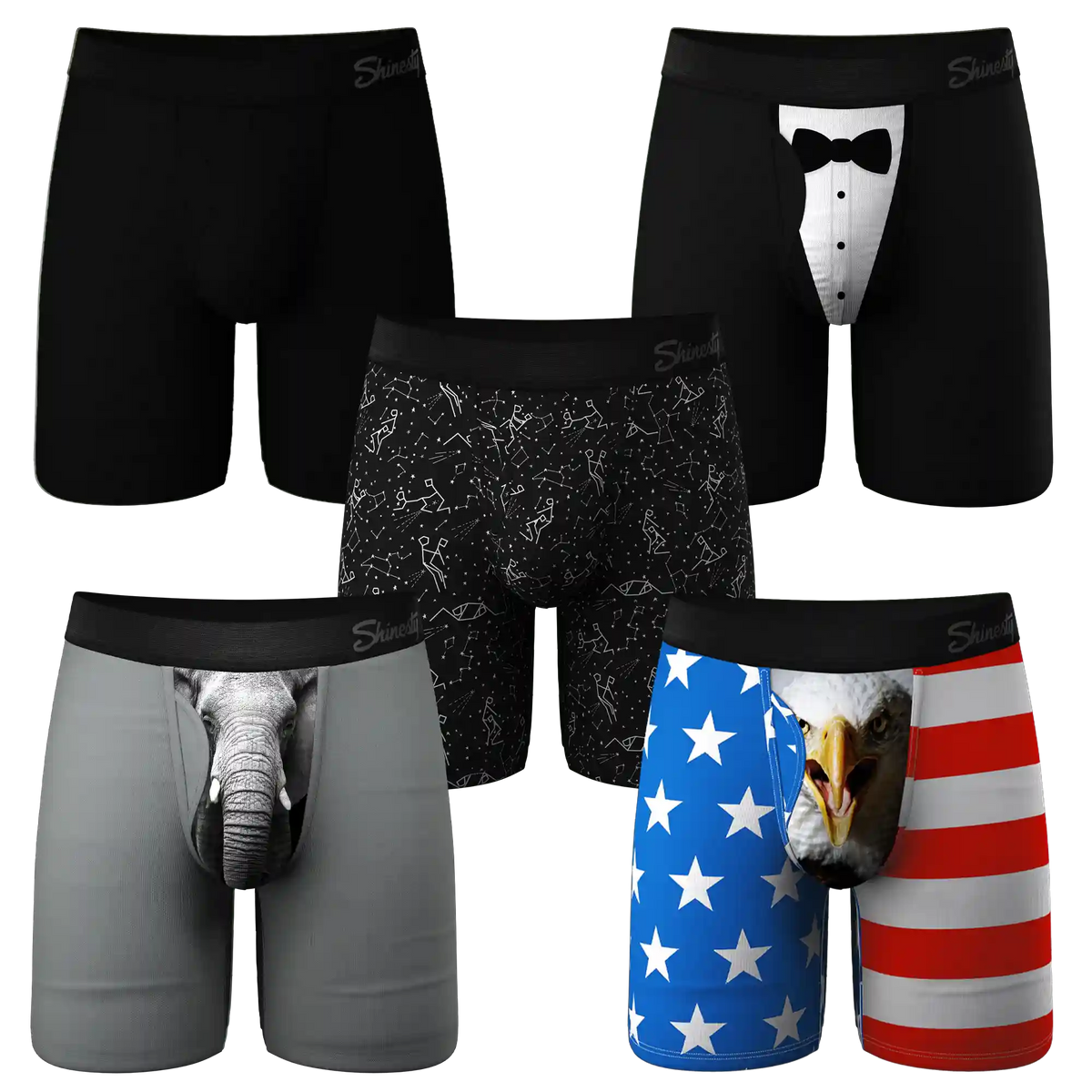 The Ultra Cores Mix | Long Leg Ball Hammock® Pouch Underwear With Fly 5 Pack