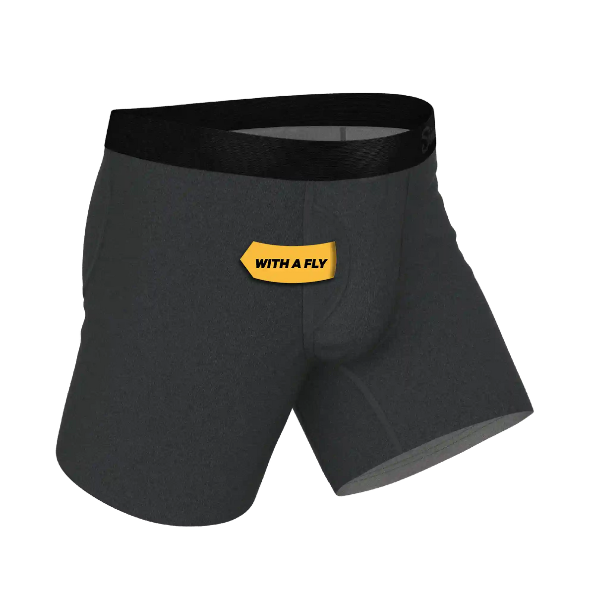 The Basalt | Heather Charcoal Ball Hammock® Pouch Underwear With Fly