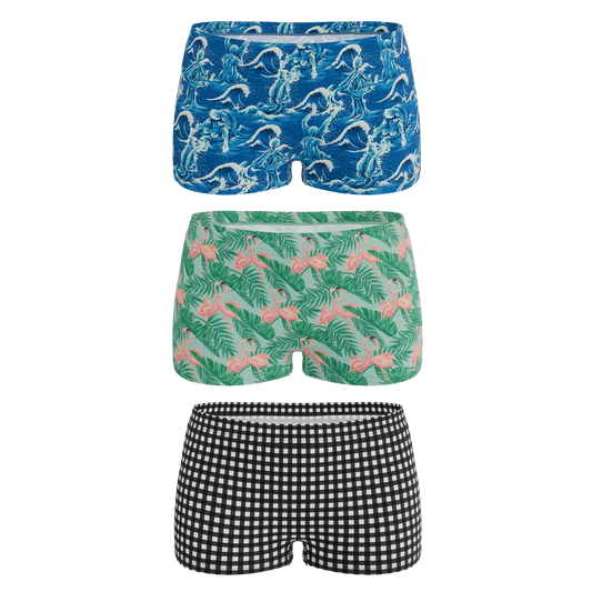 The Wet & Wild | Boyshort Underwear 3 Pack