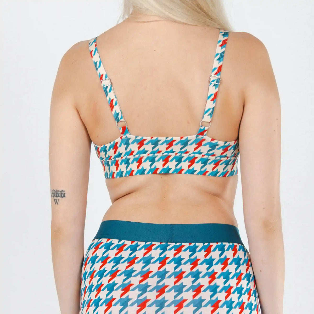 The Swanky | Retro Houndstooth Boob Hammock™ Plunge Bralette