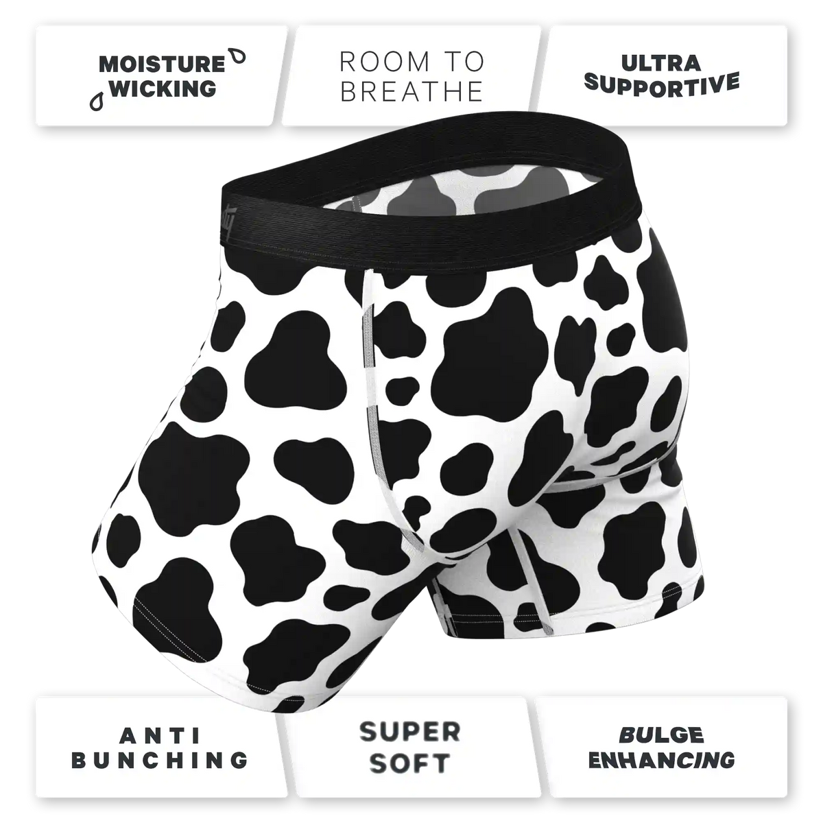 The Milk Me | Cow Print Ball Hammock® Pouch Underwear