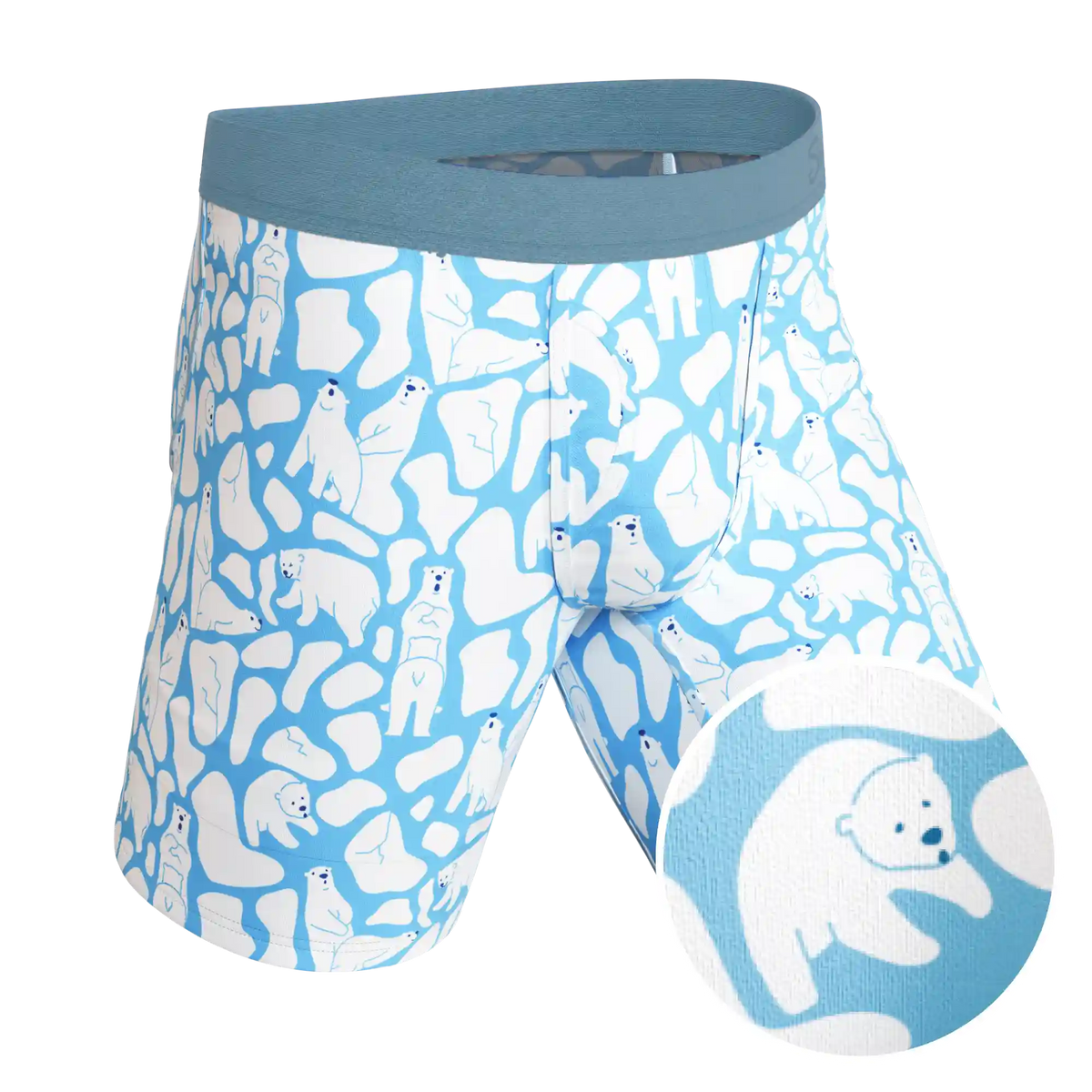 The Polar Polka | Polar Bear Scene Ball Hammock® Boxer - Long Leg