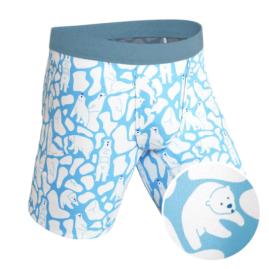 The Polar Polka | Polar Bear Scene Ball Hammock® Boxer - Long Leg