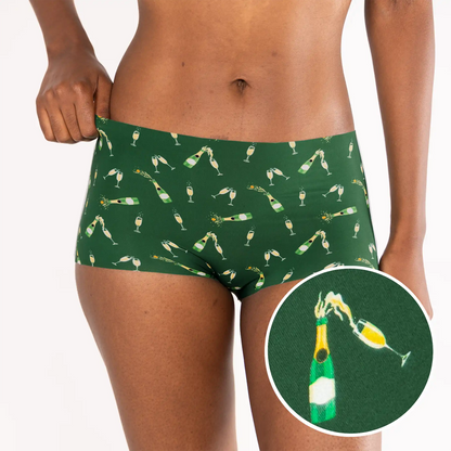 The Champagne Showers | New Years Women’s Seamless Boyshort