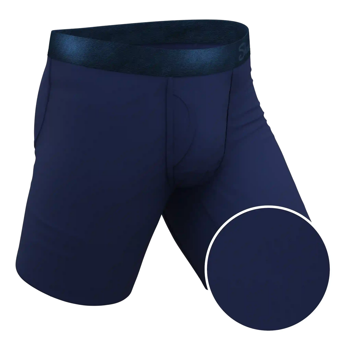 The Navy Jones | Tonal Navy Ball Hammock® Boxer - Long Leg