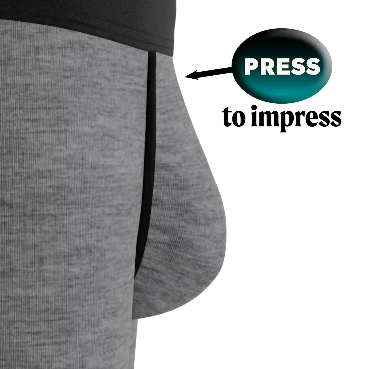 The Fog Horn | Light Heather Grey InflataBulge™ Pump Up Boxer Briefs