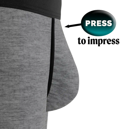 The Fog Horn | Light Heather Grey InflataBulge™ Pump Up Boxer Briefs